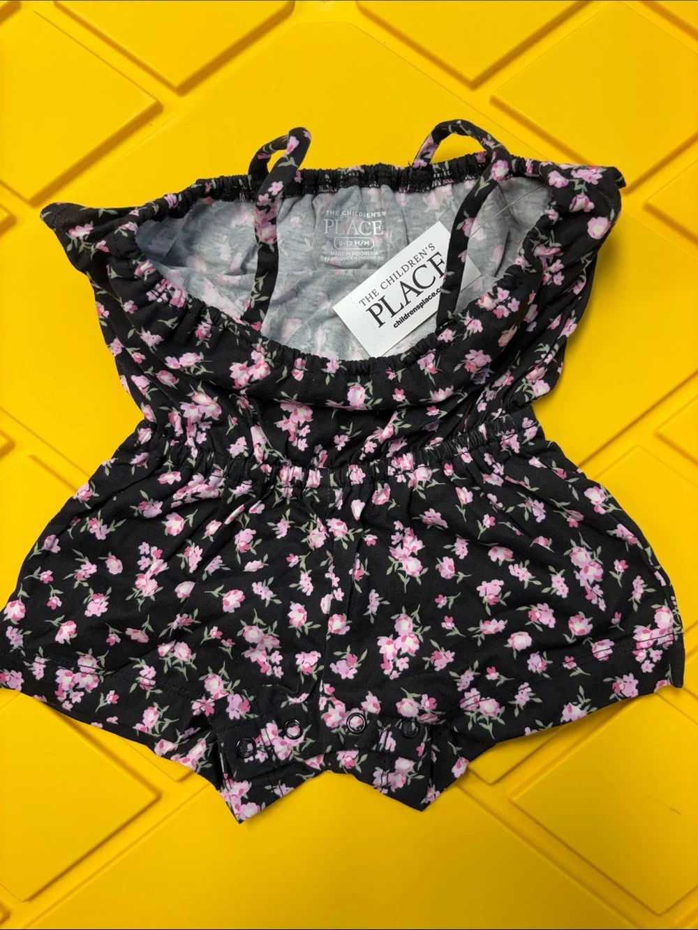 The Children's Place Baby Girls Size 9-12 Month Romper Pink Floral Print NWT $19